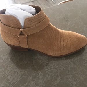 Violet & Red Suede Booties